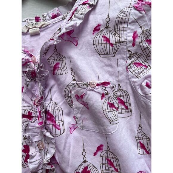 Lands End Kids Pink Bird Girls Dress size 10 - Picture 2 of 8